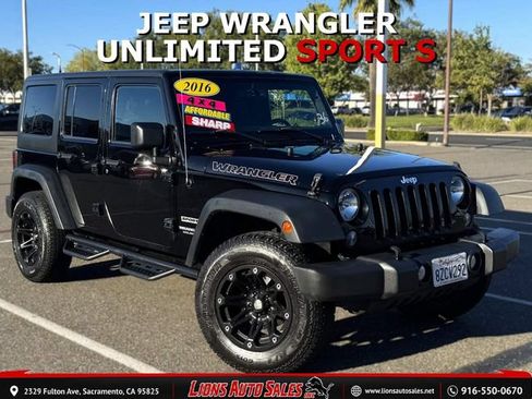 Used 2016 Jeep Wrangler Unlimited Sport w/ Quick Order Package 24S AWD/4WD image 1