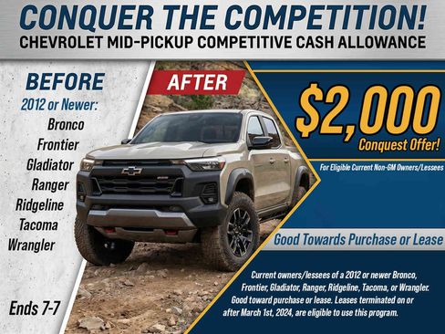 New 2026 Chevrolet Colorado W/T w/ WT Custom Package RWD image 3