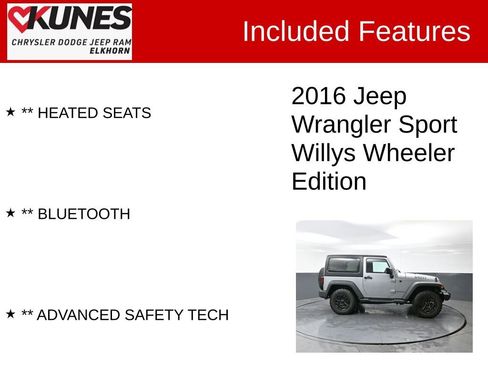 Used 2016 Jeep Wrangler Sport image 2