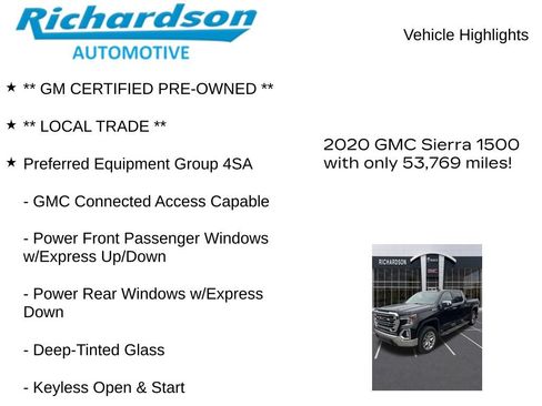 Used 2020 GMC Sierra 1500 SLT w/ SLT Premium Plus Package AWD/4WD image 11