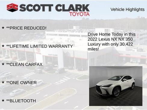 Used 2022 Lexus NX 350 AWD w/ Vision Package image 12