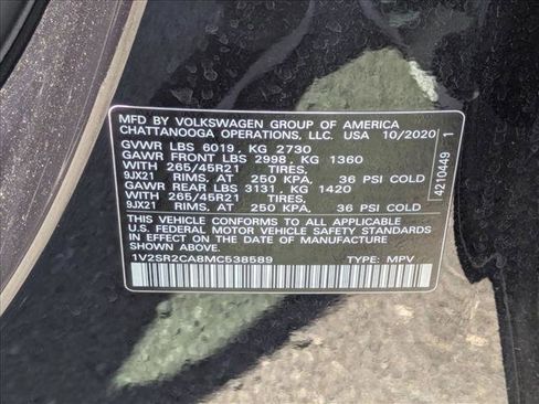Used 2021 Volkswagen Atlas SEL R-Line AWD/4WD image 16