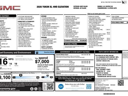 New 2026 GMC Yukon XL Elevation w/ Technology Package