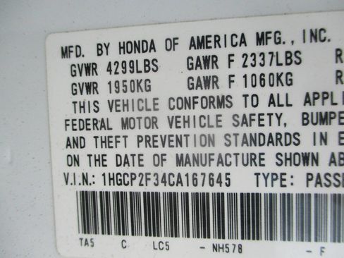 Used 2012 Honda Accord LX image 12