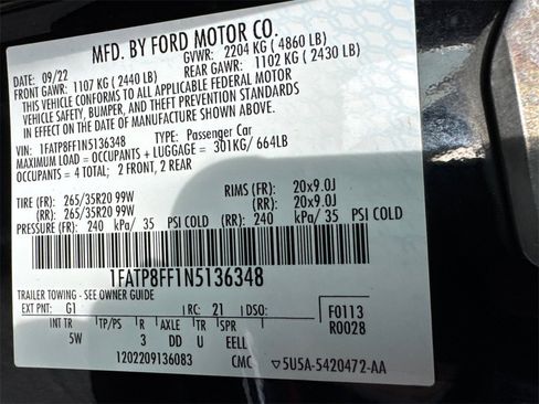 Used 2022 Ford Mustang GT Premium w/ Equipment Group 401A image 26