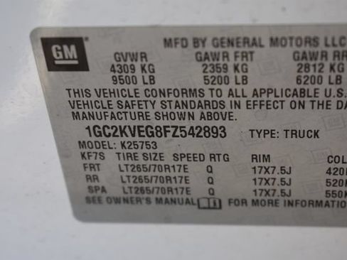 Certified 2015 Chevrolet Silverado 2500 LT w/ LT Convenience Package AWD/4WD image 17