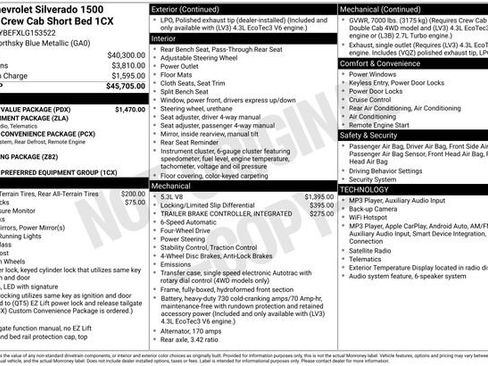 Used 2020 Chevrolet Silverado 1500 Custom w/ Custom Value Package AWD/4WD image 32