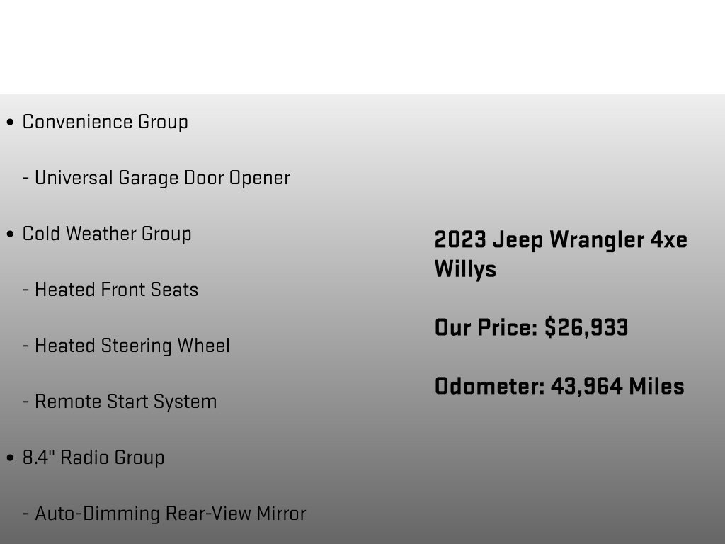 Used 2023 Jeep Wrangler Unlimited w/ Sun & Screen Package AWD/4WD image 18