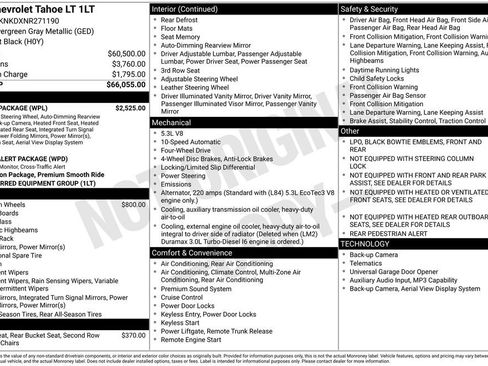Certified 2022 Chevrolet Tahoe LT w/ Luxury Package AWD/4WD image 10