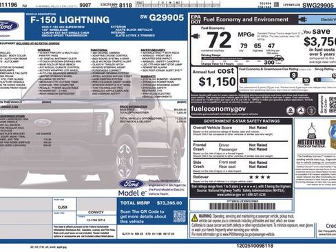 New 2025 Ford F150 Lightning Flash AWD/4WD image 7