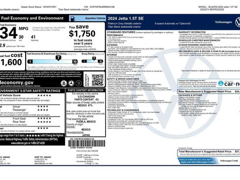 Certified 2024 Volkswagen Jetta SE image 45