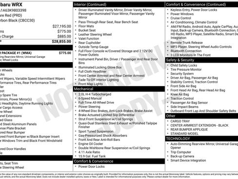 Used 2019 Subaru WRX w/ Popular Package #1 image 45