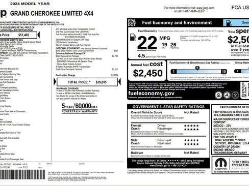 Used 2024 Jeep Grand Cherokee Limited w/ Black Appearance Package AWD/4WD image 38