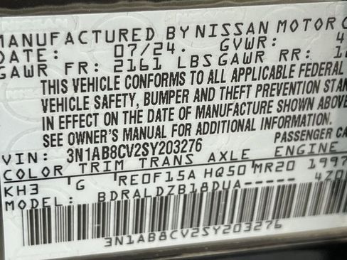 Certified 2025 Nissan Sentra SV FWD image 10