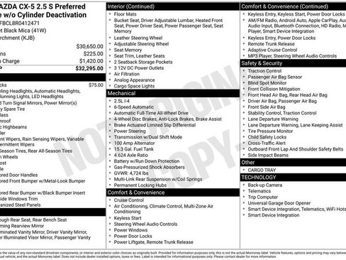 Used 2024 MAZDA CX-5 AWD 2.5 S w/ Preferred Package image 15