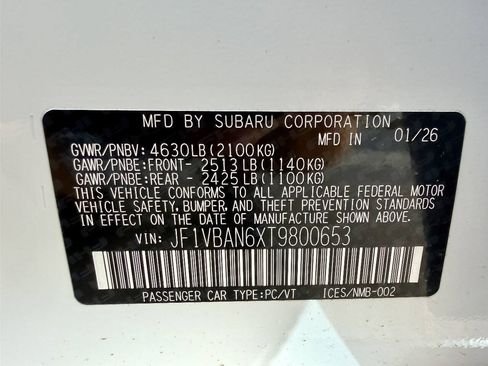 Used 2026 Subaru WRX Limited AWD/4WD image 50