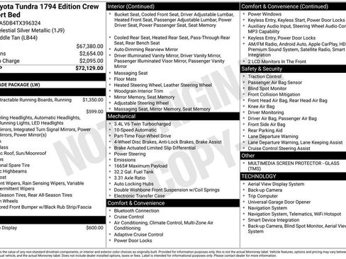 New 2026 Toyota Tundra 1794 Edition AWD/4WD image 34