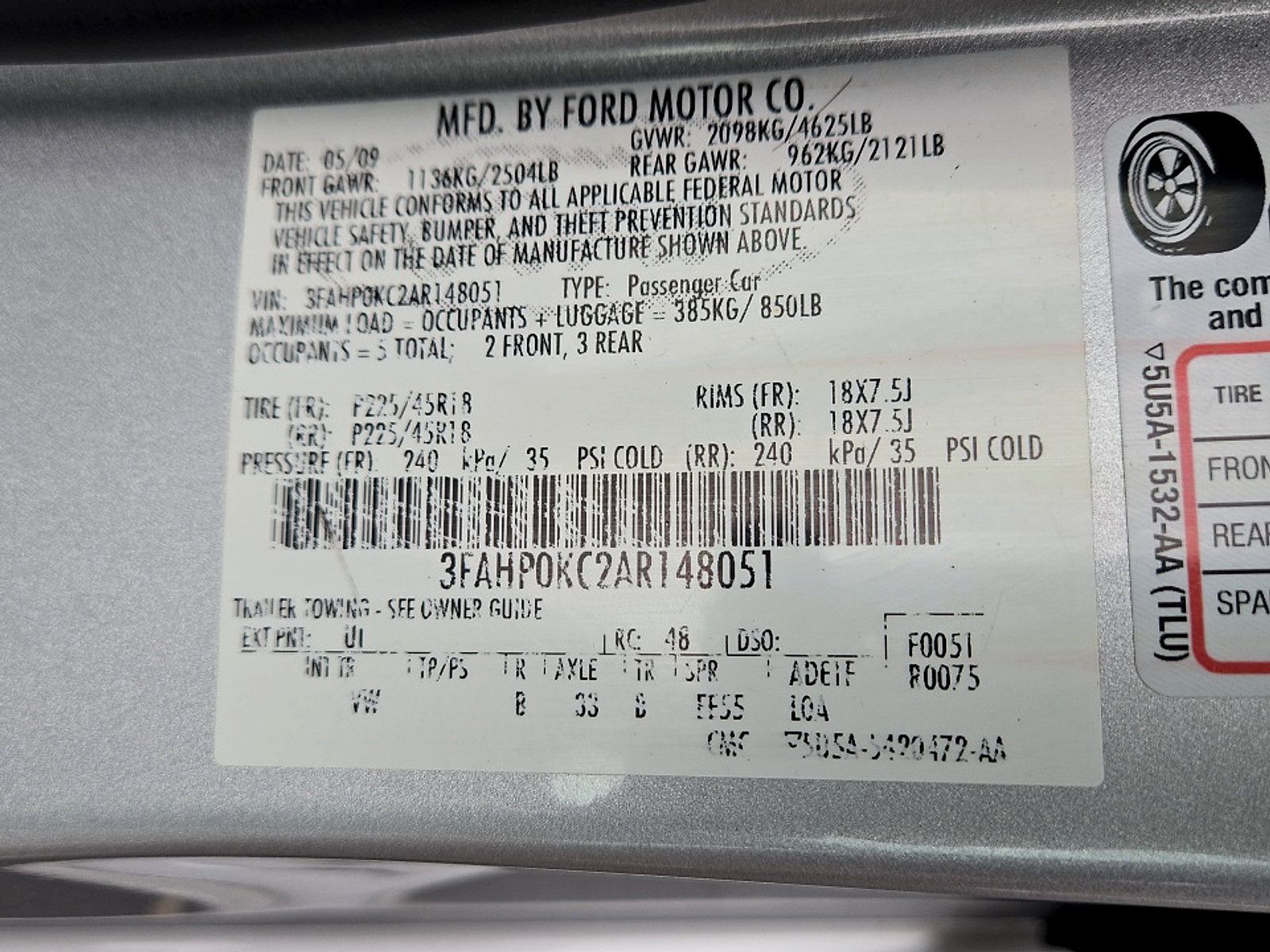 Used 2010 Ford Fusion Sport FWD image 25