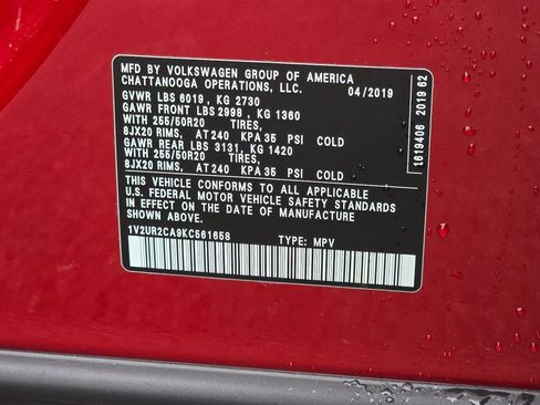 Used 2019 Volkswagen Atlas SE AWD/4WD image 32
