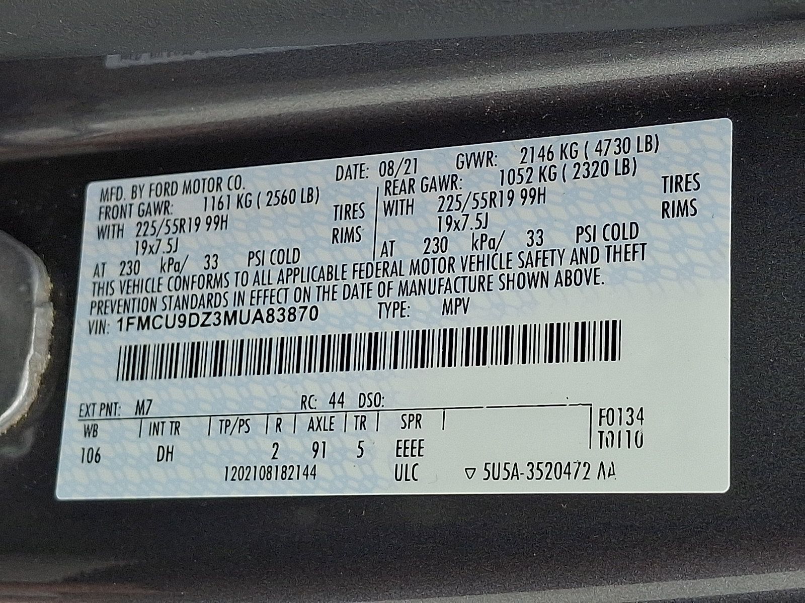 Used 2021 Ford Escape Titanium w/ Titanium Elite Package AWD/4WD image 28
