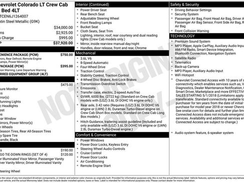 Used 2018 Chevrolet Colorado LT w/ LT Convenience Package AWD/4WD image 2