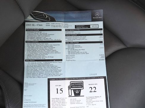 Used 2003 Mercedes-Benz SL 500 w/ SL2 Sport Pkg image 95