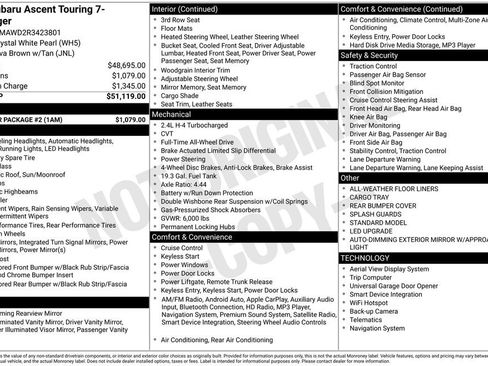 Used 2024 Subaru Ascent Touring w/ Popular Package #2 image 6