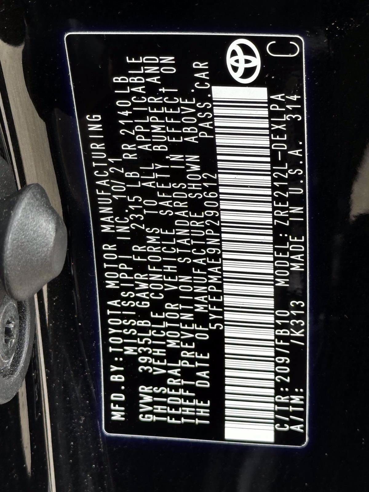 Certified 2022 Toyota Corolla LE FWD image 30