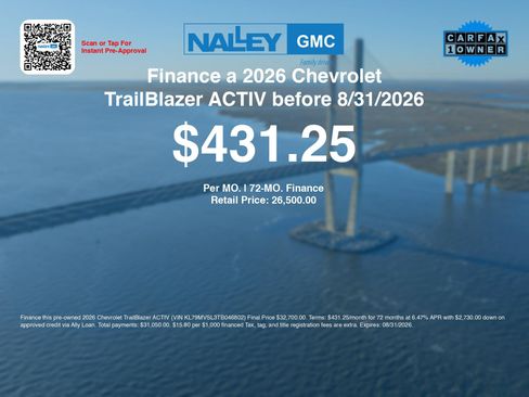 Used 2026 Chevrolet TrailBlazer ACTIV w/ Convenience Package FWD image 3