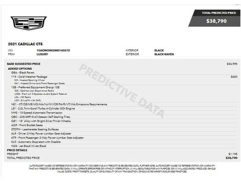 Certified 2021 Cadillac CT5 Luxury w/ Cold Weather Package RWD image 8