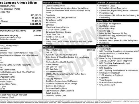 Used 2020 Jeep Compass Latitude AWD/4WD image 11