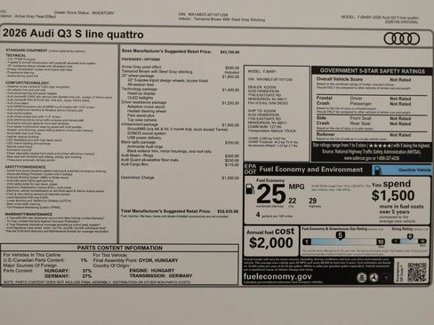 New 2026 Audi Q3 quattro 2.0T AWD/4WD image 36