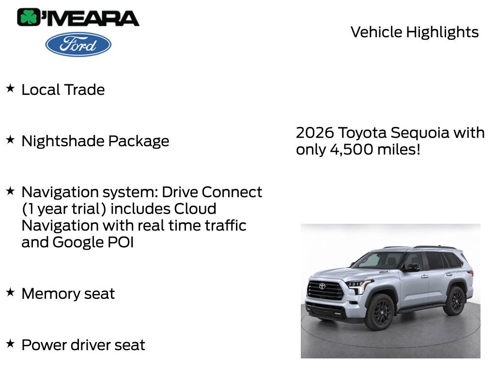 Used 2026 Toyota Sequoia Limited w/ Nightshade Package AWD/4WD image 8