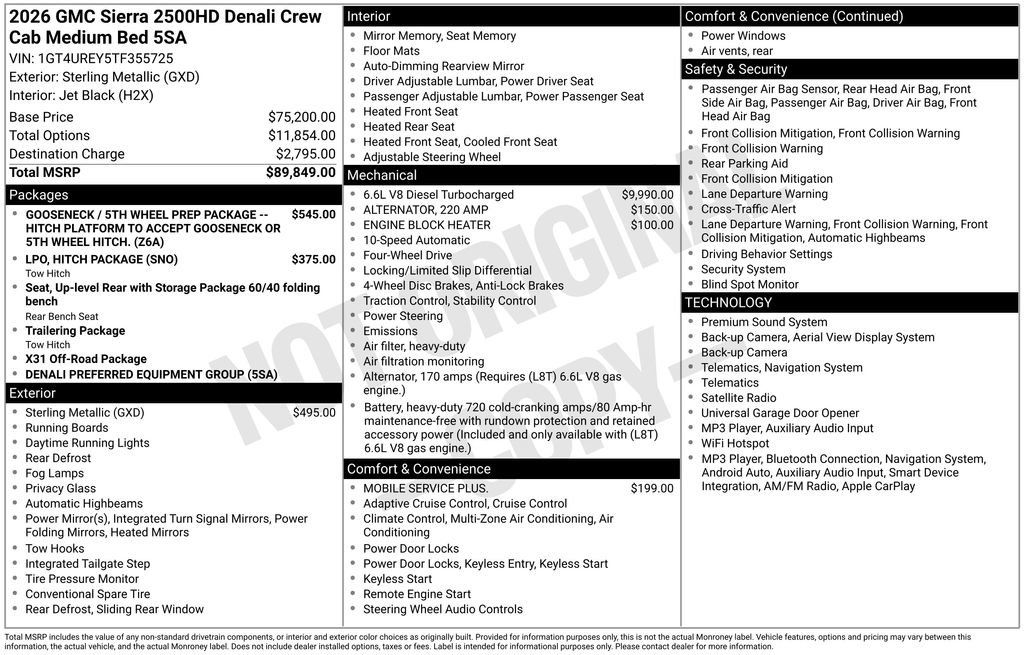New 2026 GMC Sierra 2500 Denali AWD/4WD image 22