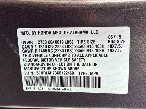 Used 2019 Honda Odyssey EX-L image 38