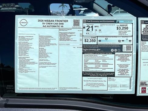 New 2026 Nissan Frontier SV w/ Tow Package RWD image 12