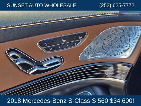 Used 2018 Mercedes-Benz S 560 Sedan w/ Premium Package image 29