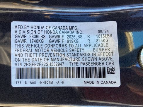 Certified 2025 Honda Civic LX image 35