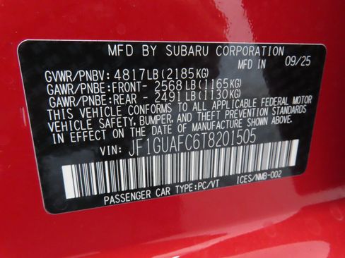 New 2026 Subaru Impreza 2.0i Sport image 29