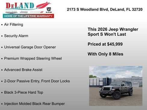 New 2026 Jeep Wrangler Sport S image 31