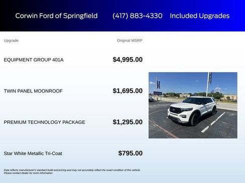 Used 2022 Ford Explorer ST w/ Equipment Group 401A AWD/4WD image 6