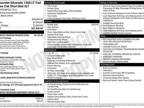 Used 2023 Chevrolet Silverado 1500 LT Trail Boss w/ LT Trail Boss Premium Package AWD/4WD image 14