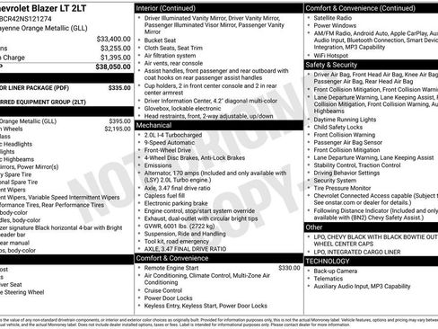 Used 2022 Chevrolet Blazer LT w/ LPO, Floor Liner Package image 3