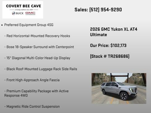 New 2026 GMC Yukon XL AT4 Ultimate AWD/4WD image 24