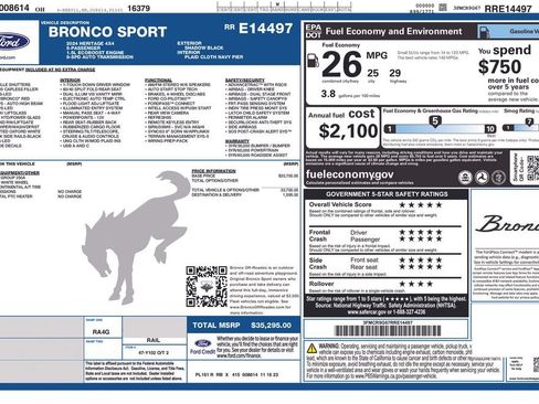 Used 2024 Ford Bronco Sport Heritage AWD/4WD image 2