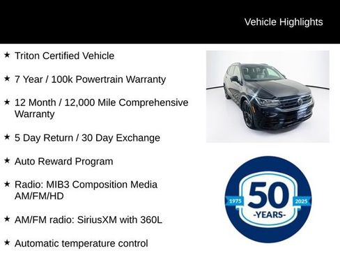 Used 2022 Volkswagen Tiguan SE R-Line AWD/4WD image 8