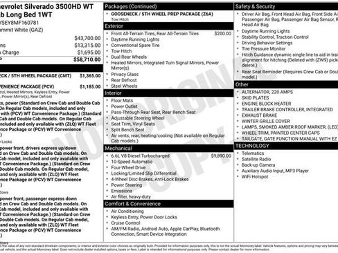 Used 2021 Chevrolet Silverado 3500 W/T w/ Gooseneck/5TH Wheel Package AWD/4WD image 15