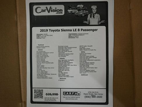 Used 2019 Toyota Sienna LE image 18