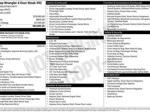 New 2026 Jeep Wrangler Unlimited Rubicon 392 w/ Quick Order Package 27X Moab AWD/4WD image 2