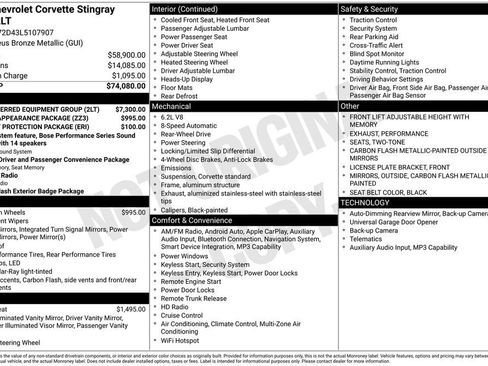 Used 2020 Chevrolet Corvette Stingray Preferred Cpe w/ 2LT Preferred Equipment Group RWD image 39
